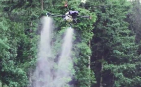 Penyemprot Drone EAVISION Membantu Petani Menyemprot Kebun Jeruk
