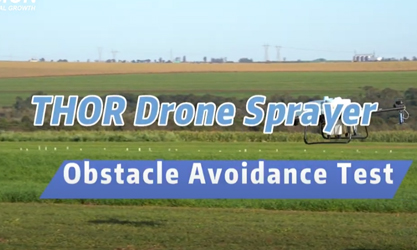 Tes Penghindaran Rintangan Drone Sprayer Cerdas THOR AI