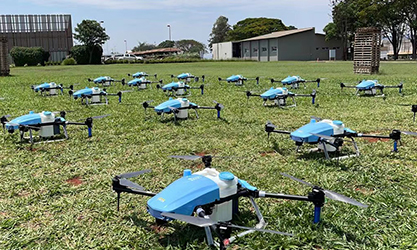 Demo Penerbangan AI Intelligent Drone Sprayer di Brasil